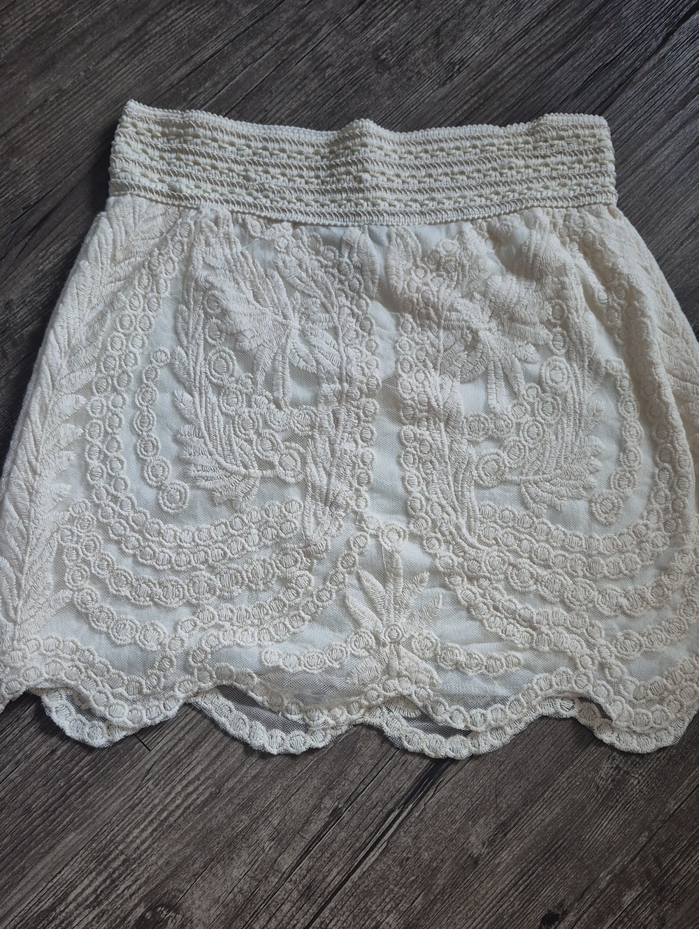 Rue21 Ivory Smocked Skirt